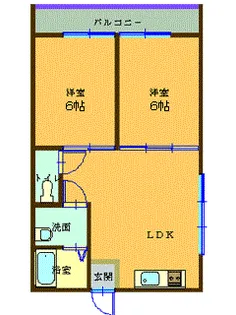 クレスト青田【3階】の間取り