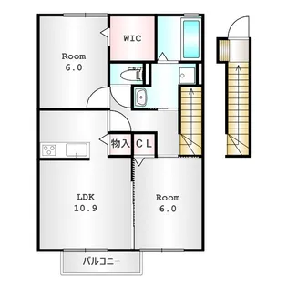 群馬県伊勢崎市戸谷塚町【アパート】の間取り