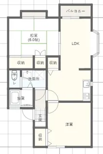 SunヴィラージュC【1階】の間取り