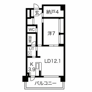 愛知県名古屋市東区新出来2【マンション】の間取り