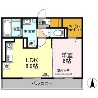 岡山県岡山市北区北長瀬本町【アパート】の間取り
