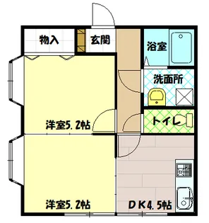サウスウィンド【1階】の間取り
