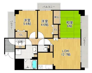 ステイツ南楠葉【2階】の間取り