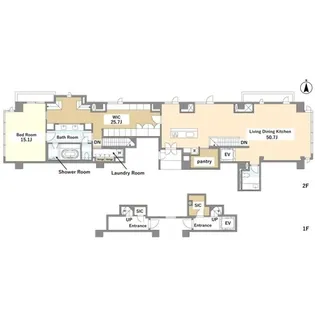 プレステージレジデンス白金長者丸【2階】の間取り