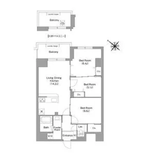 コンフォリア・リヴ豊洲キャナル【7階】の間取り