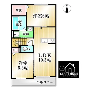 徳島県徳島市北島田町2【アパート】の間取り