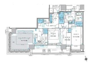 プラウドタワー芝浦【32階】の間取り