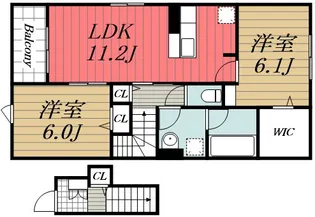 Crea Violetto【2階】の間取り