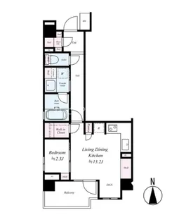ベルジェンド西日暮里グランセルサス【3階】の間取り