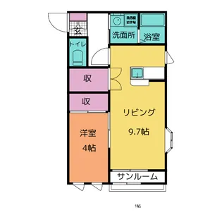 ラベンダーハイツ7【1階】の間取り