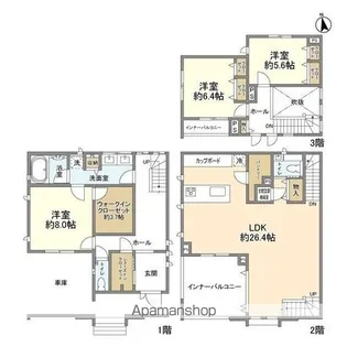 東京都世田谷区祖師谷1【一戸建】の間取り