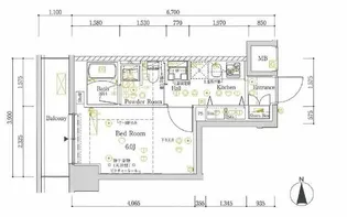 東京都足立区西新井本町2【マンション】の間取り