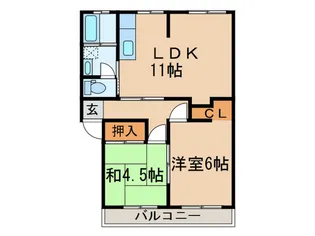 ビラ稲垣【3階】の間取り