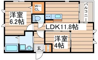 ヴァンベールA【1階】の間取り