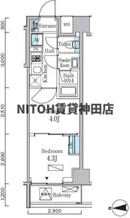 プライマル門前仲町【4階】の間取り