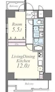 グランイースト田原町【12階】の間取り