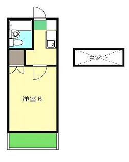 コーポラスクレイン湘南台【1階】の間取り