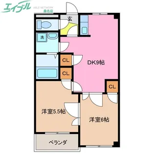 グランディルジン【5階】の間取り