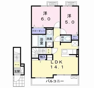 アドーニス I【2階】の間取り
