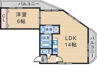 ルオール曽根【3階】の間取り