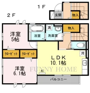 東京都世田谷区砧1【アパート】の間取り