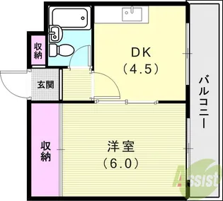 バンドーム大津和【4階】の間取り