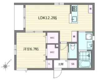 ガーネット町田【1階】の間取り