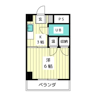ベルメゾン白川【6階】の間取り
