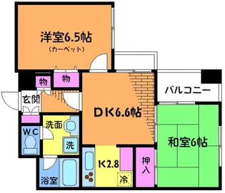 コートプラザ調布【8階】の間取り