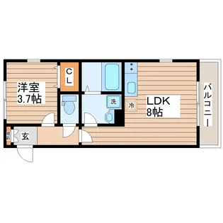 キャトルセゾン小田原【1階】の間取り