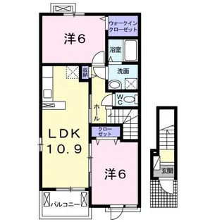 ラフレシールIIIA【2階】の間取り