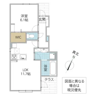 ガーデンハウス梅の里 D【1階】の間取り