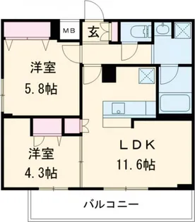 フレンシア下井草【3階】の間取り