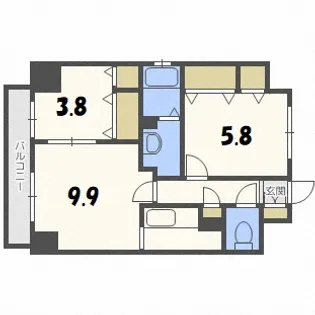 PRIME URBAN大通東【2階】の間取り
