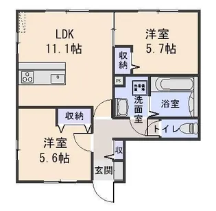 グリーンメゾン若葉【1階】の間取り