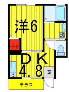 ワラヤハイツ【1階】の間取り