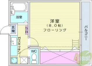 ノーブルカーサ川内【2階】の間取り