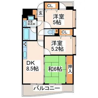 ダイアパレス慶徳【4階】の間取り
