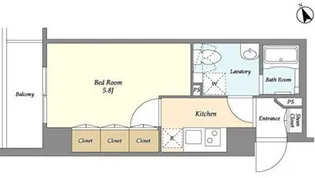 東京都渋谷区初台2【マンション】の間取り