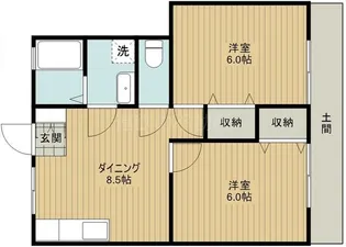 オレンジハウスB【1階】の間取り