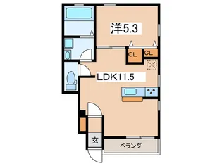 キ-ファ-ハオス【1階】の間取り