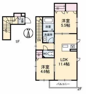 シャーメゾン壱番館【2階】の間取り