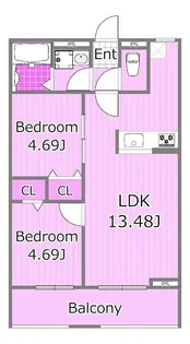 グランドレーヴ【2階】の間取り