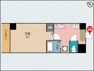 リバティープラザ花園II【8階】の間取り