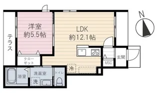 アーバンドエル駒込【1階】の間取り
