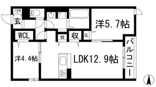 D-residence宇保町【2階】の間取り