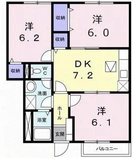アーバインブレスB【1階】の間取り