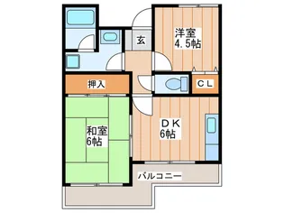 ラ・ポールドジュン【1階】の間取り