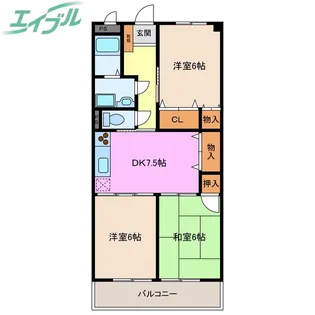 LA VIE EN AI【4階】の間取り