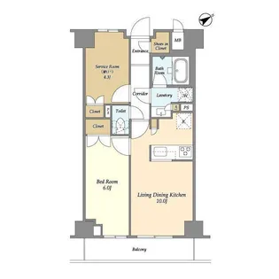 市谷台町坂フロント【2階】の間取り